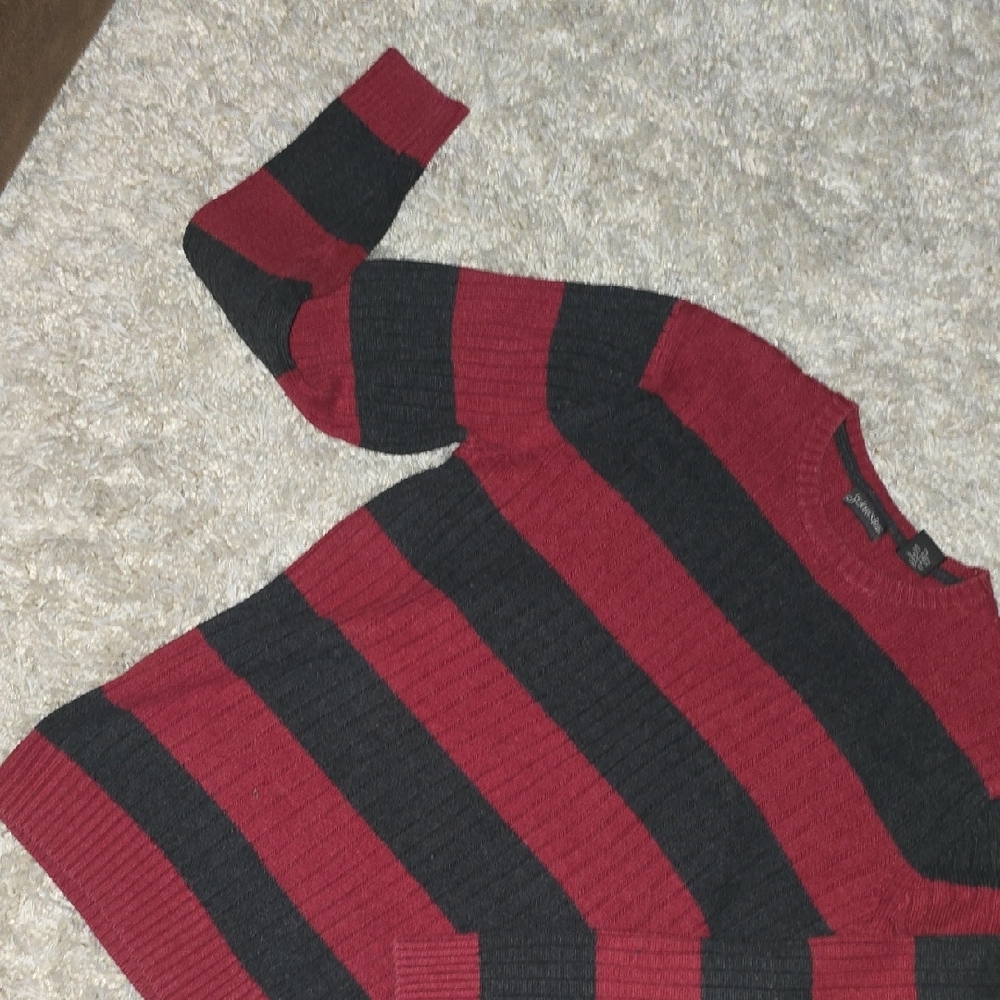 Striped Red and Black Men's Sweater